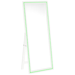 Windrose 28 x 67 Inch Tempered LED Standing Mirror Black