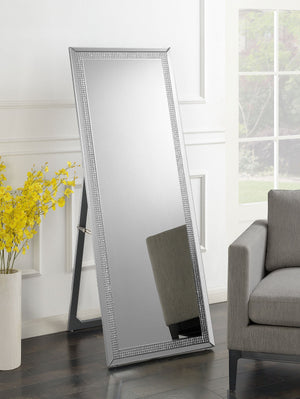 Giddish 24 x 64 Inch  Length Standing Mirror Silver