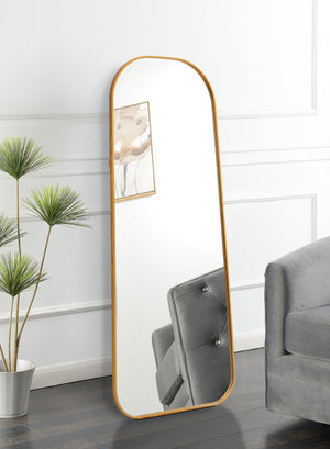 Simeon 20 x 52 Inch Full Length Floor Mirror Antique Gold