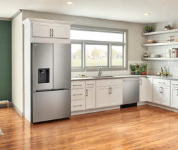 LG - 36-in Counter-Depth MAX 25.5 Cu. Ft. French Door Smart Refrigerator with Ice Plus - PrintProof Stainless Steel Look