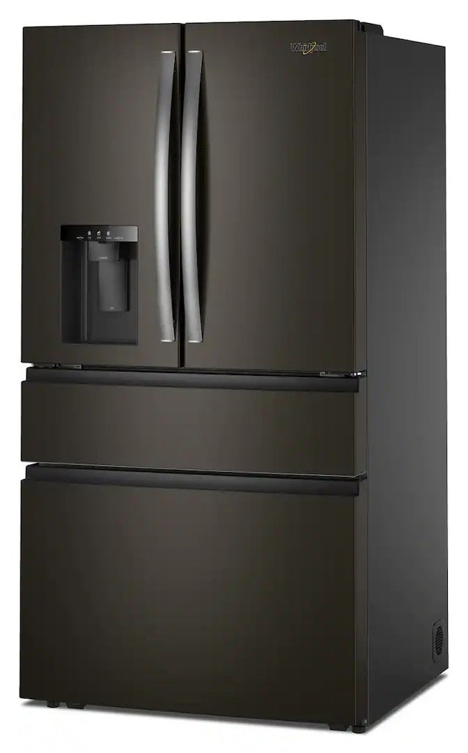 Whirlpool - 36 in. Wide 29 cu. ft. Family-Sized Capacity French Door Refrigerator with Flexible Temperature Drawer - Print Resist Blk Stnlss