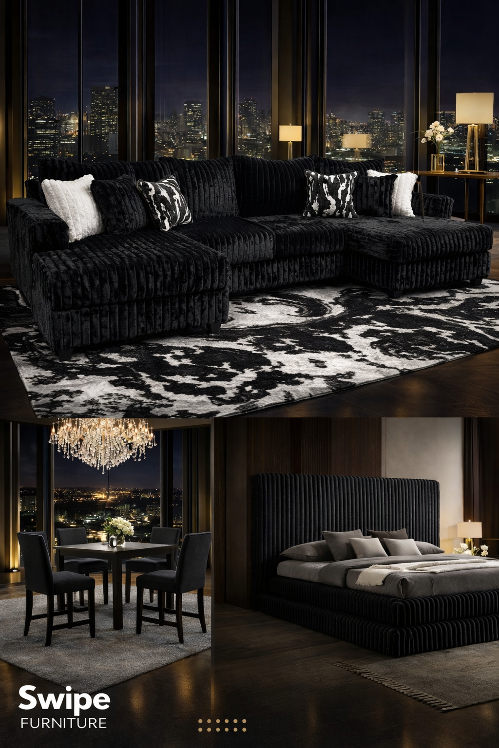 Joy Black 3 Room Package