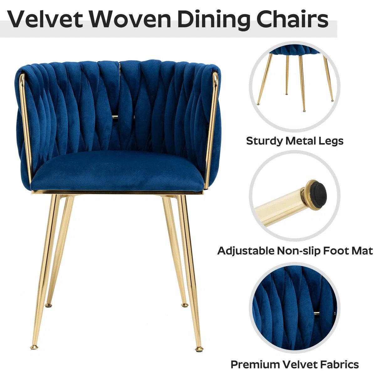 Ashveen Rectangular Restaurant Dining Set (Blue)