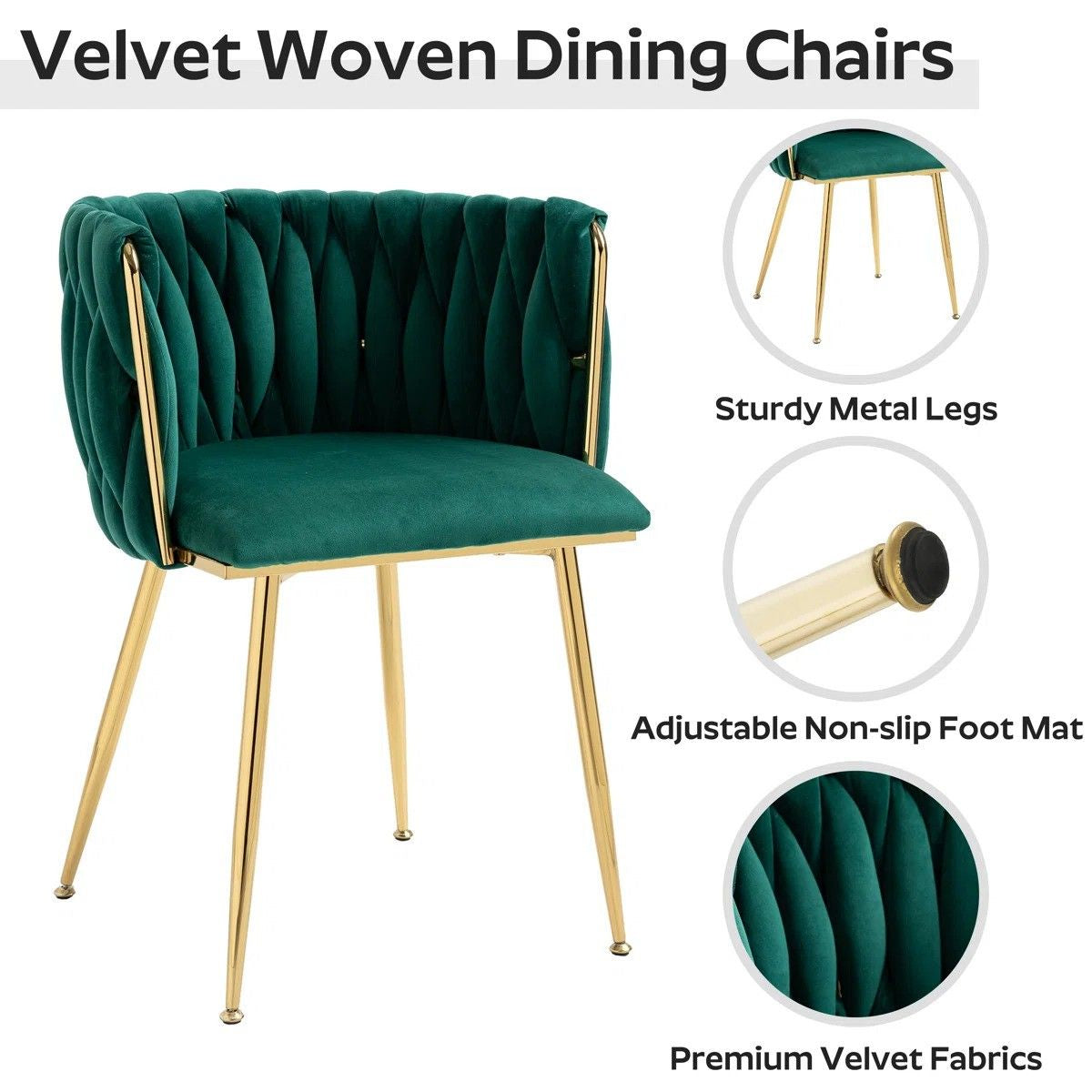 Ashveen Rectangular Restaurant Dining Set (Emerald)