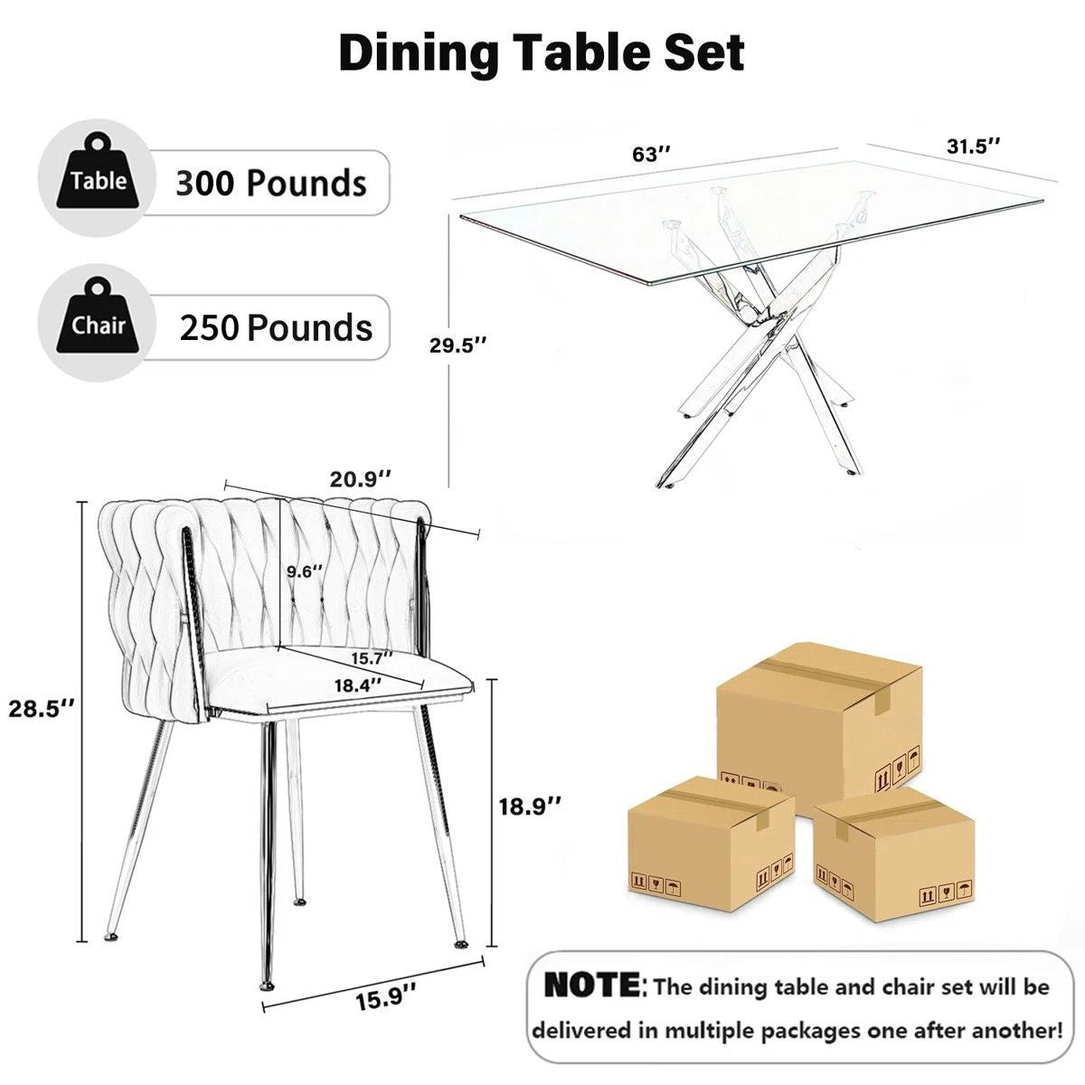 Ashveen Rectangular Restaurant Dining Set (Pink)