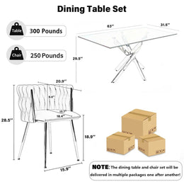 Ashveen Rectangular Restaurant Dining Set (Pink)