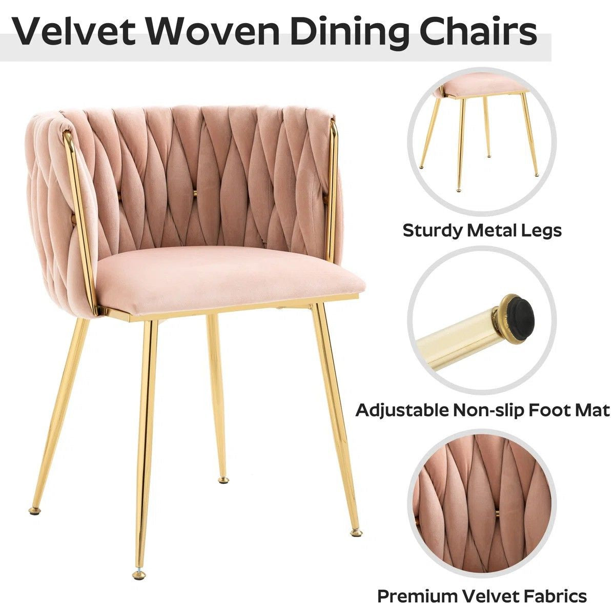 Ashveen Rectangular Restaurant Dining Set (Pink)