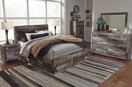 Derekson Panel Bed with Storage Drawers