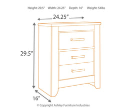 Zelen Two Drawer Night Stand