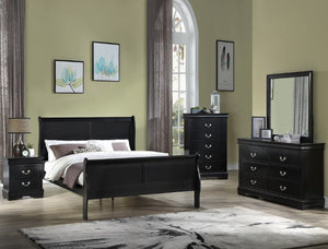 Louis Philip Bedroom Set Black