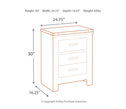 Trinell Two Drawer Night Stand