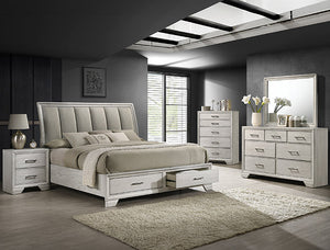 Jaymes Bedroom Set Storage White Mist