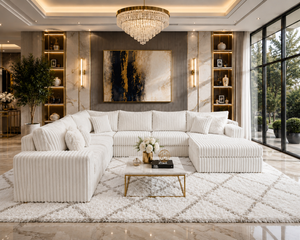 Forever Beige Sectional With Pull-Out Bed