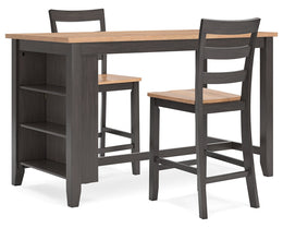 Gesthaven Counter Height Dining Table and 2 Barstools