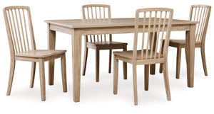 Gleanville Dining Table and 4 Chairs and Bench