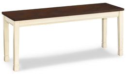 Whitesburg Dining Table and 4 Chairs and Bench with Storage