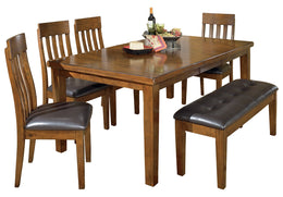 Ralene Dining Table and 4 Chairs and Bench