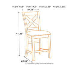 Moriville Counter Height Dining Table and 6 Barstools