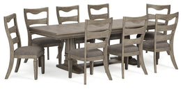 Lexorne Dining Table and 4 Chairs and Bench with Storage
