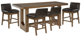 Cabalynn Counter Height Dining Table and Barstools