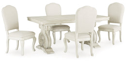 Arlendyne Dining Table and 4 Chairs with Storage