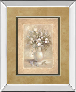 Mirrored Frame White Bounty I By Vivian Flasch 34X40 Mirror Frame Print