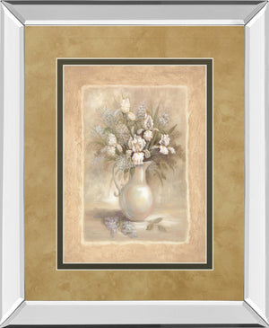 Mirrored Frame White Bounty I By Vivian Flasch 34X40 Mirror Frame Print