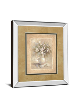 Mirrored Frame White Bounty I By Vivian Flasch 34X40 Mirror Frame Print