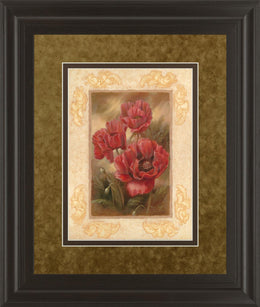 Daphne'S Poppies By Vivian Flasch 34X40 Framed Print