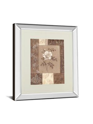 Mirrored Frame Single Rose By Vivian Flasch 34X40 Mirror Frame Print