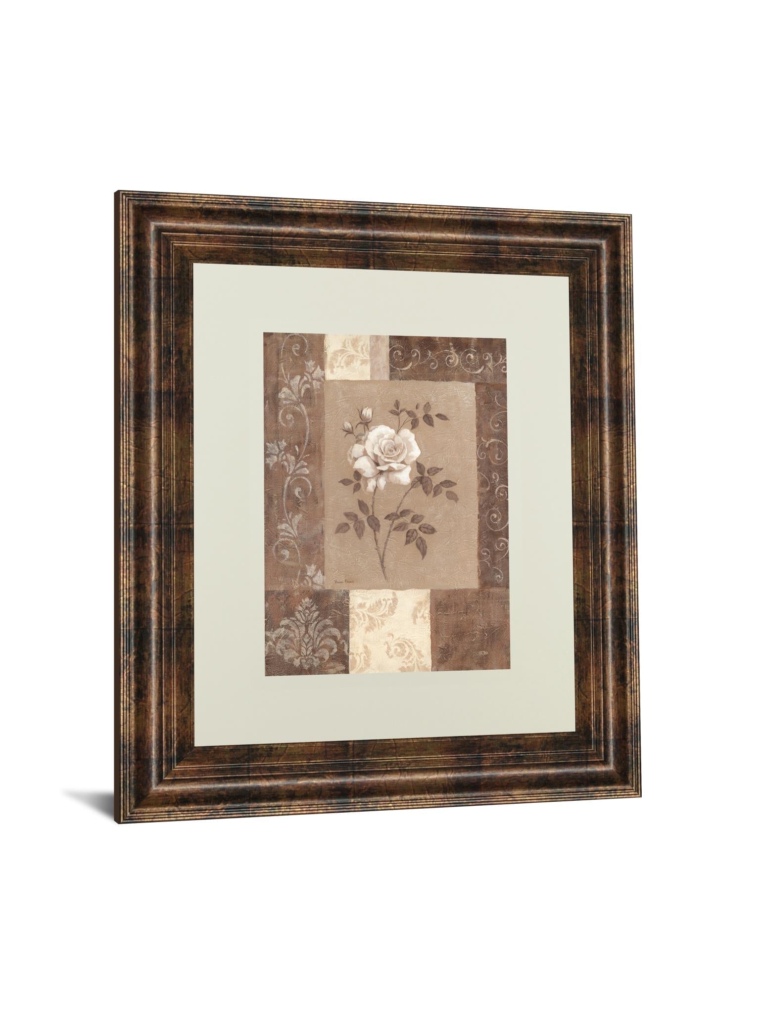 Single Rose By Vivian Flasch 34X40 Framed Print