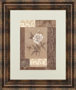 Single Peony By Vivian Flasch 34X40 Framed Print