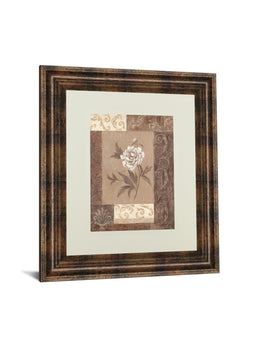 Single Peony By Vivian Flasch 34X40 Framed Print
