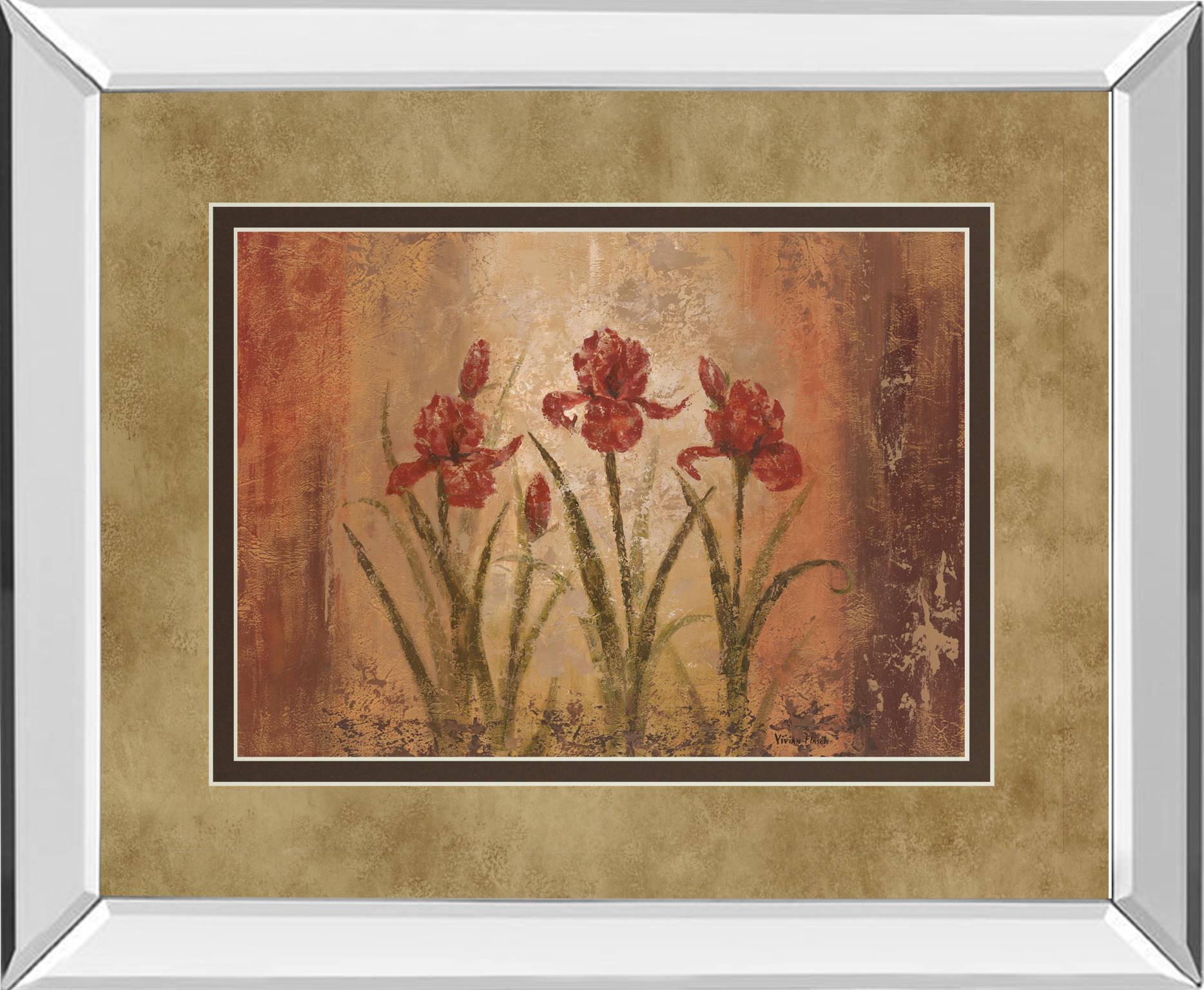 Mirrored Frame The Iris Style By Vivian Flasch 34X40 Mirror Frame Print