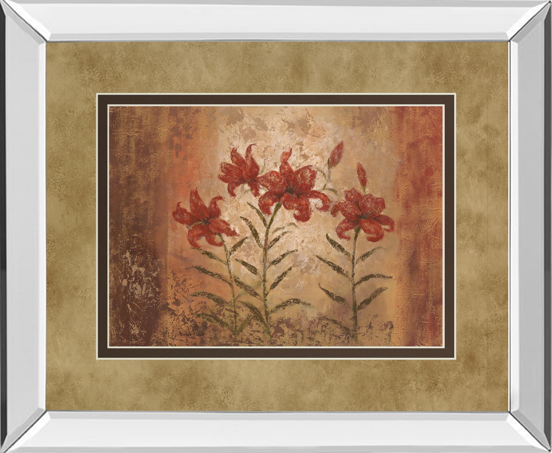 Mirrored Frame The Lily Style By Vivian Flasch 34X40 Mirror Frame Print