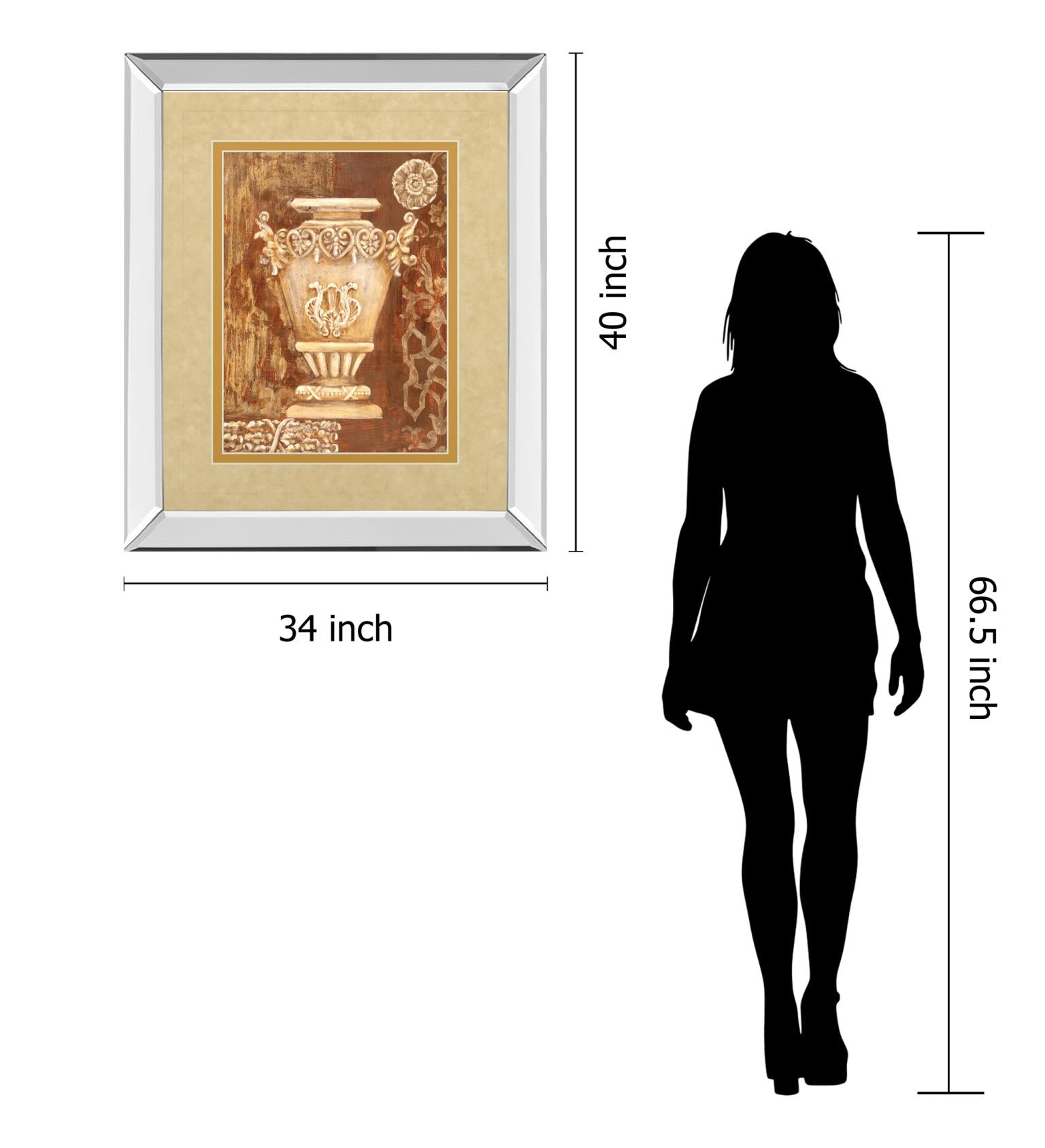 Mirrored Frame Precious Antiquity Ii By Studio Nuvo 34X40 Mirror Frame Print