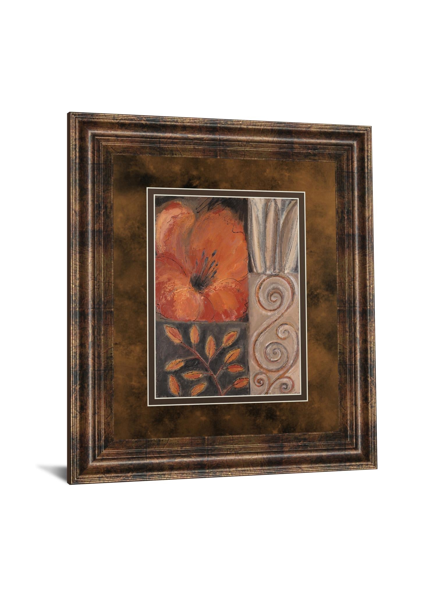 Orange Burst I By Rosie Abraham 34X40 Framed Print