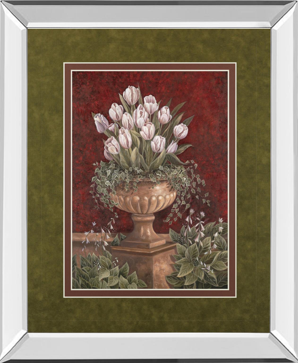Mirrored Frame Alexa'S Tulips By Betsy Brown 34X40 Mirror Frame Print
