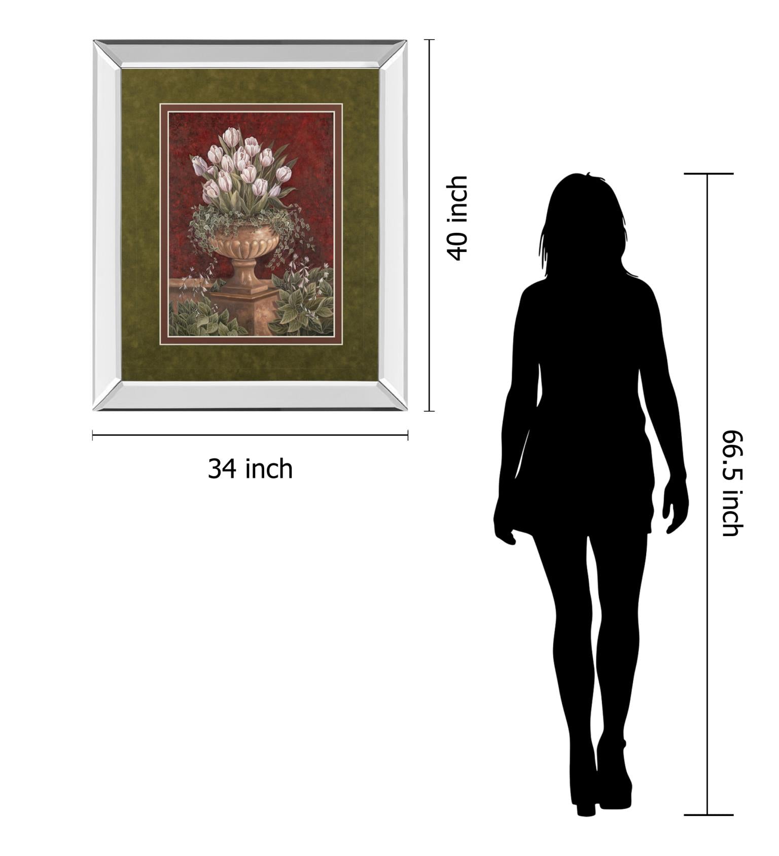 Mirrored Frame Alexa'S Tulips By Betsy Brown 34X40 Mirror Frame Print