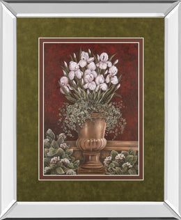 Mirrored Frame Hannah'S Irises  By Betsy Brown 34X40 Mirror Frame Print