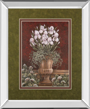 Mirrored Frame Hannah'S Irises  By Betsy Brown 34X40 Mirror Frame Print