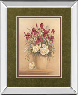 Mirrored Frame Classic Petal I  By Gloria Eriksen 34X40 Mirror Frame Print