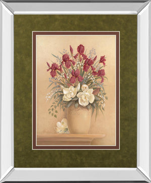 Mirrored Frame Classic Petal I  By Gloria Eriksen 34X40 Mirror Frame Print