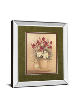 Mirrored Frame Classic Petal I  By Gloria Eriksen 34X40 Mirror Frame Print