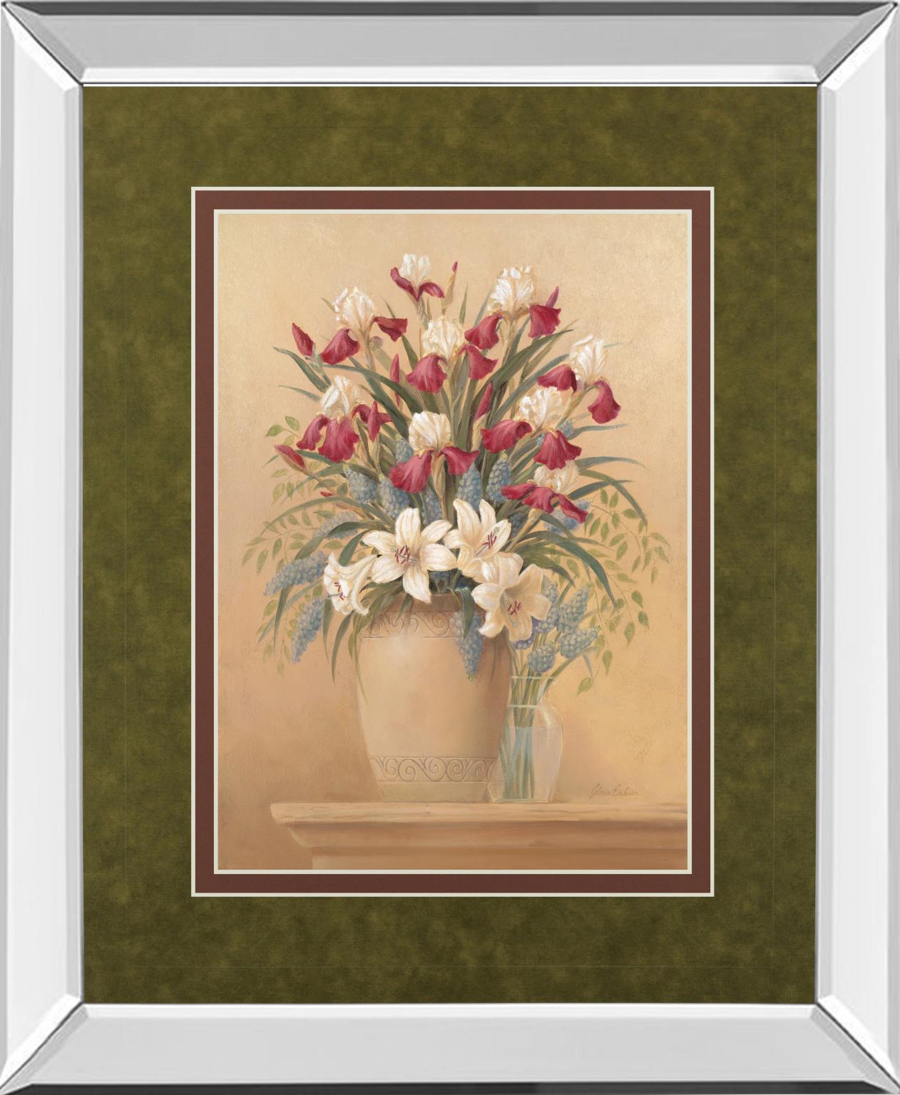 Mirrored Frame Classic Petal Ii By Gloria Eriksen 34X40 Mirror Frame Print