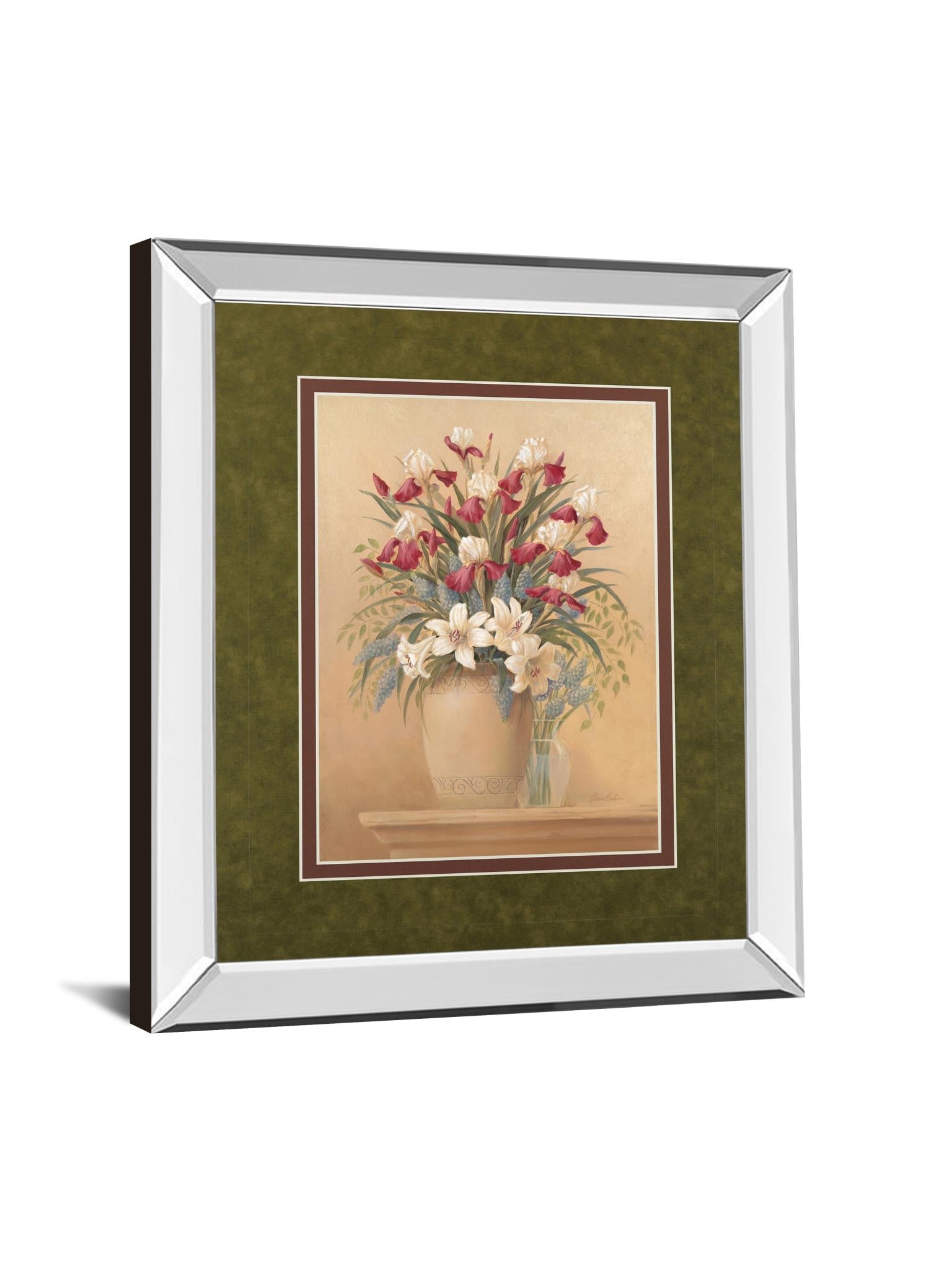 Mirrored Frame Classic Petal Ii By Gloria Eriksen 34X40 Mirror Frame Print