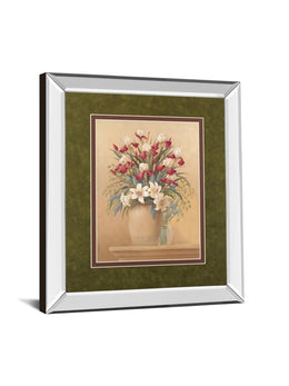 Mirrored Frame Classic Petal Ii By Gloria Eriksen 34X40 Mirror Frame Print