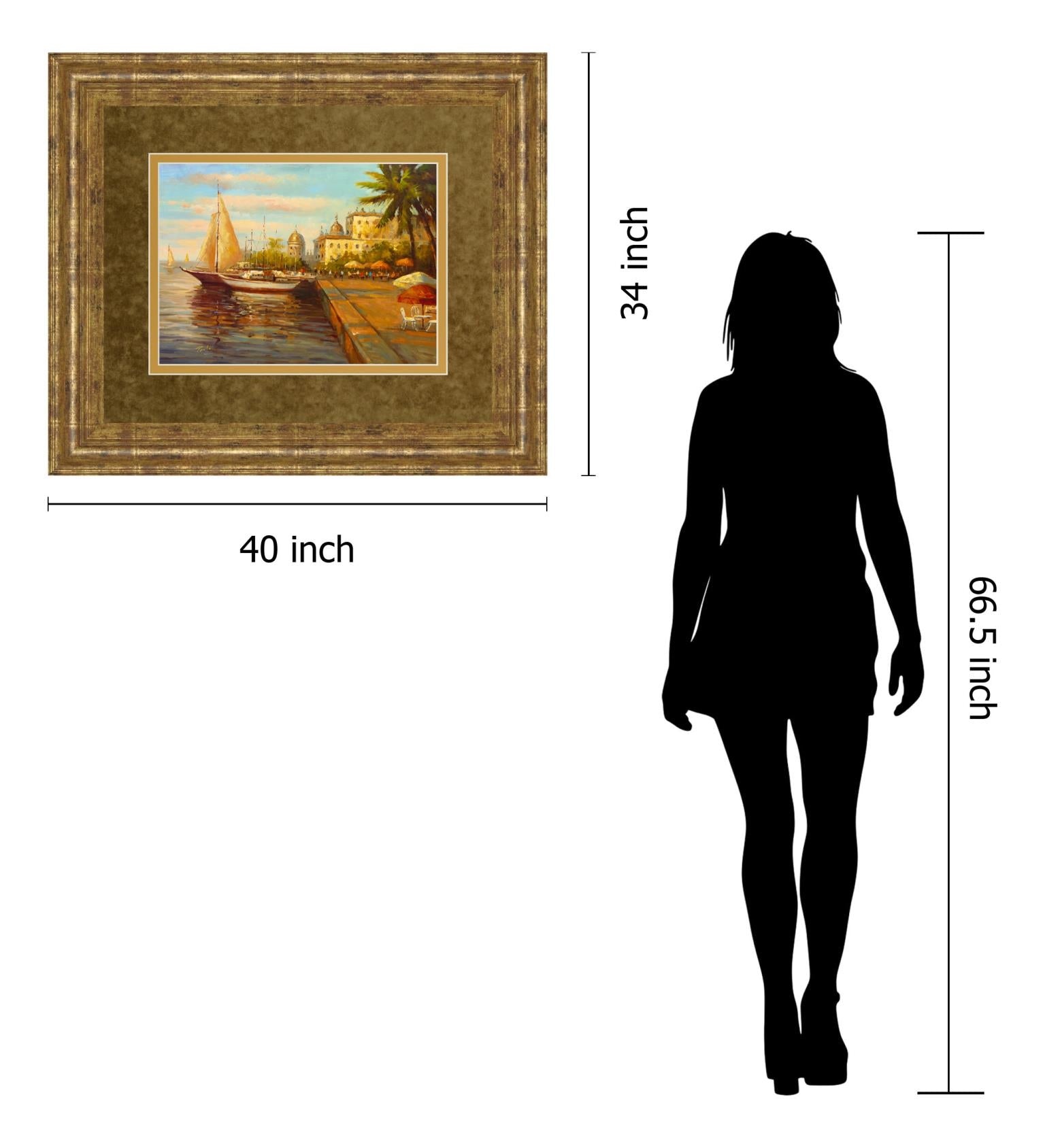 Santo Domingo Harbor By Bulo 34X40 Framed Print