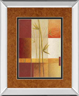 Mirrored Frame Contemporary Bamboo I By Estudio Arte 34X40 Mirror Frame Print