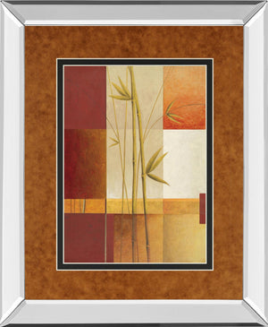 Mirrored Frame Contemporary Bamboo I By Estudio Arte 34X40 Mirror Frame Print
